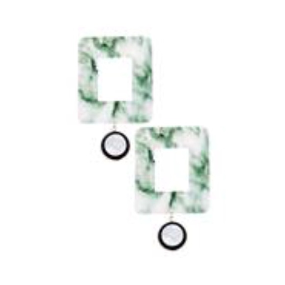 Rectangle colorful earrings - Picture 1 of 3